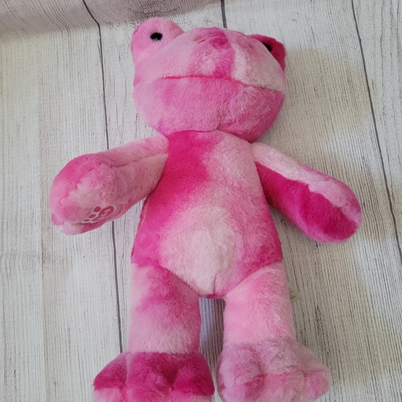 Build A Bear BAB TOADally Pink Tie Dye Spring 16" Frog HTF - Picture 6 of 7
